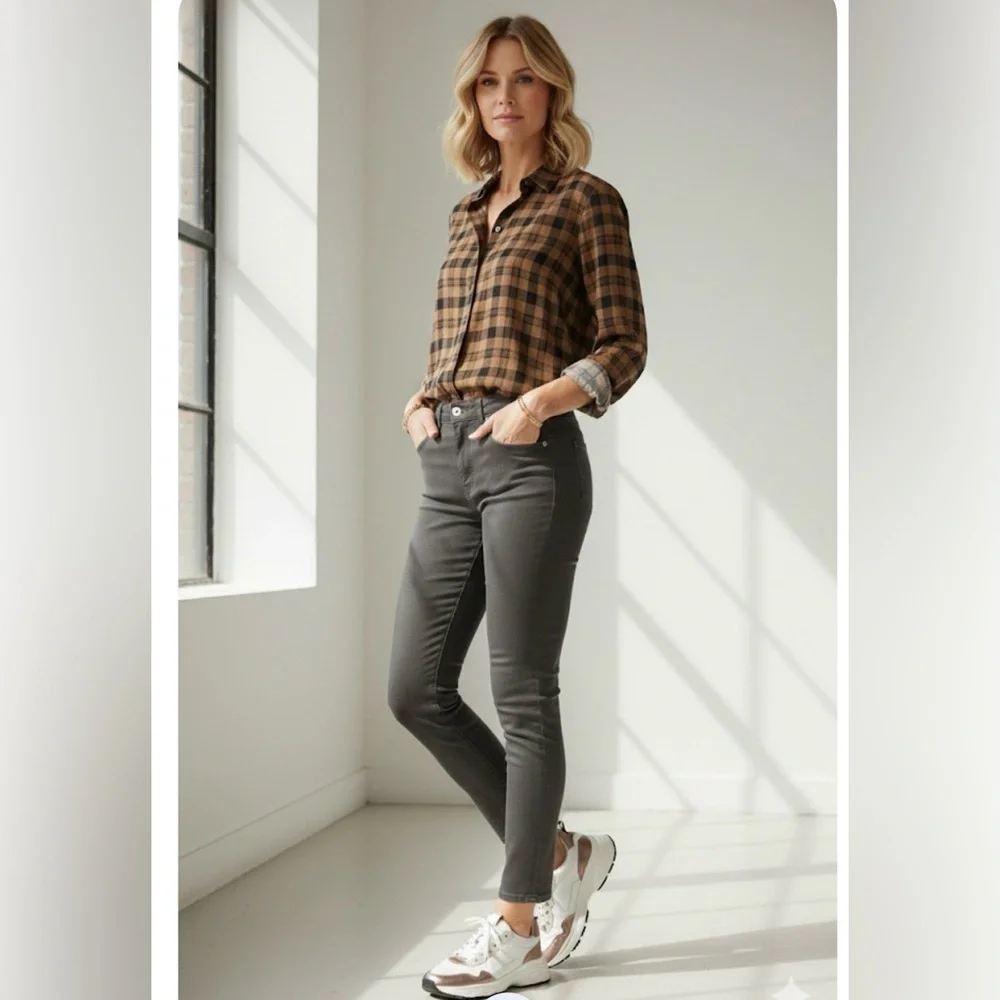 NWT Thakoon Charcoal Straight-Leg Jeans size 8 - Picture 4 of 13